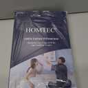 HOMTEC Pillow Cases, King Size Cotton Percale Weave Pillowcases, Pre-Shrunk Breathable and Hypoallergenic Pillowcases, Set of 2 (2 Piece King 20 Inch x 40 Inch, Dark Purple)