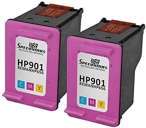 SPEEDYINKS Remanufactured Ink Cartridge Replacement for HP 901 (Color, 2 Cartridge Pack) Compatible with The Following HP Printer Model HP Office Jet J4540