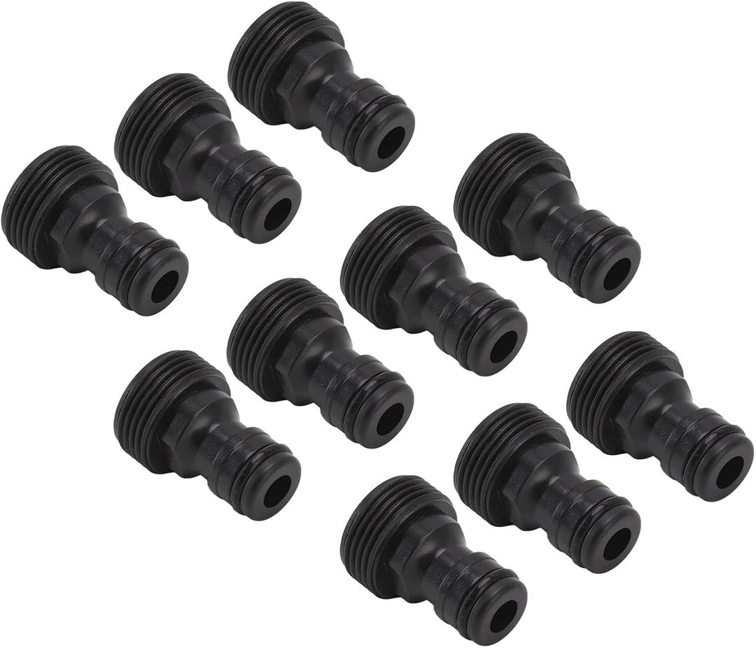 Garden Hose Quick Connect Fittings, Quick Connect Plastic Garden Hose Connector, 10 Pack G3/4 Male Thread for Gardeners and Homeowners