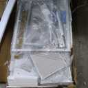 JOINHOM L-Shaped Desk with Drawers - 55 in Reversible White Office Desk for Home Office, Computer Desk with Storage for Bedroom, L-Shaped Computer Desk with USB Ports and Bookshelf