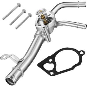 BDFHYK 902-692 Upgrade Aluminium Coolant Thermostat Housing Assembly Compatible with Buick 08-17 Enclave, compatible with Chevy 09-17 Traverse, compatible with GMC 07-17 Acadia 3.6L Replace 12599235