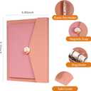 A5 Binder Loose-leaf Refillable Notebook Diary Organizer and Pen Set - 100 Sheets Of 200-Page,8.35.5IN,100gsm Cream Paper,Premium gift box included(Pink)