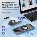 Hsility Bluetooth Headset with USB Type C 270 Degrees Rotatable Microphone for Truck Driver Bussiness and Travel