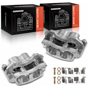 A-Premium Disc Brake Caliper Assembly with Bracket Compatible with Select Jeep Models - Grand Cherokee 1999-2004, 4.0L/4.7L - Front Driver and Passenger, 2-PC Set