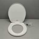 Bemis 730SLEC Slow Close Toilet Seat, Easy Clean Hinges and Durable Plastic Seat, Made in USA, Round, White
