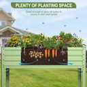 Raised Garden Bed with Legs, 48×24×32in Galvanized Raised Garden Beds Outdoor Elevated Metal Planter Box for Gardening Vegetables Flowers Herb-Green