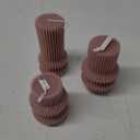 MTLEE 3 Pcs 4.7, 4.2, 3.2 in Height, Small Ribbed Pillar Candles Scented Aesthetic Modern Decorative Soy Wax Candles for Wedding Dinner Christmas Home Decor(Pink)