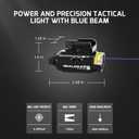 OLIGHT Baldr S Blue Beam 800 Lumens Magnetic USB Rechargeable Tactical Flashlight with White LED Combo, Compact Rail Mounted Light with 1913 or GL Rail, Battery Included (Black)