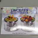 LIMOEASY Chilled Dip Bowl (2 Pack), 25oz Ice Serving Bowl with Lid for Parties, Cold Serving Dish for Hummus, Salsa, Guacamole, Sauces, Pasta