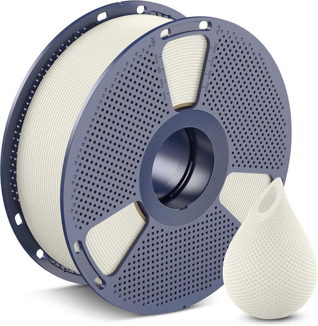 SUNLU 3D Printer Filament PETG Filament 1.75mm, Less Stringing Good Layer Adhesion High Toughness, PETG Filament 1.75 0.02mm, 1kg Spool(2.2lbs), Bone White