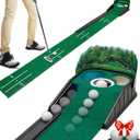 Putting Green Indoor - Golf Putting Mat boasts Genuine Green Speed and a Wrinkle-Free Surface. 8ft Practice Putting Mat with lenticular 3D Backplate, Alignment Guides and Ball Return