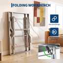Stainless Steel Folding Table 30"x 48" Large Metal Foldable Work Table