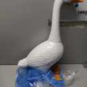 Evergreen 21" H Giddy the Goose Statue, Metal Porch Goose Indoor or Outdoor Decorative Figurine for Garden, Patio, Entryway Accent Yard Decor Animal Statue