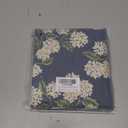 Navy Blue Floral Pillow Covers 18 x 18 Inch Set of 2 Vintage Hydrangea Herbs Botanical Decorative Throw Pillow Covers Linen Square Vintage Outdoor Flower Decor Pillowcase for Home Couch Sofa