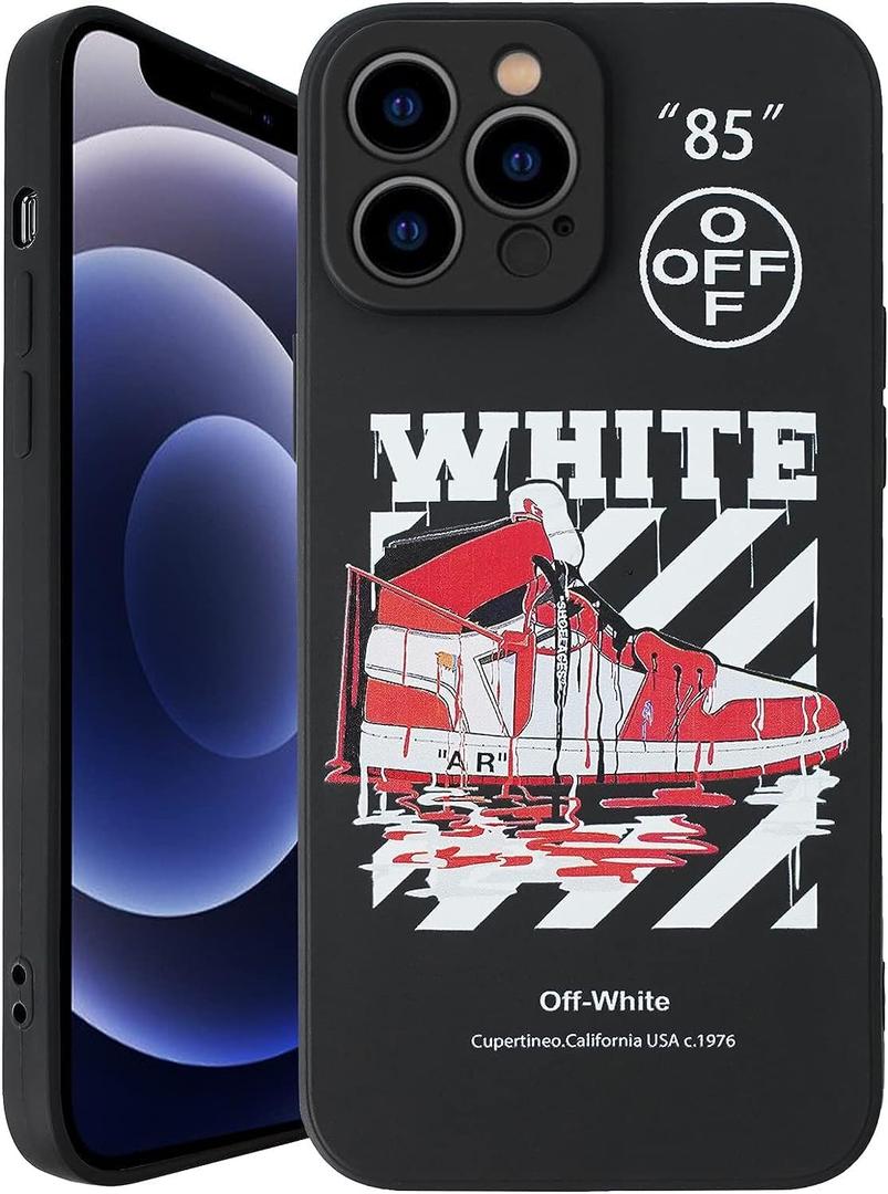 2 x Compatible with iPhone 11 Pro Case for Boys Cool Sports Basketball Shoes Style Phone Cover Soft Silicone Funny Pattern TPU Shockproof Protective Case (5.8 inch) (Black)