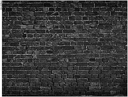 YYNXSY 8X6FT Black Brick Wall Background Photography Props YY-1 | Brick Birthday Party Decoration, Photography Studio Decoration, Room Decoration Banner,