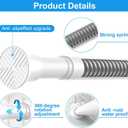 MEXAU 2 Pack Tension Curtain Rods 24-46 Inch,Adjustable Spring Tension Rods White Shower Curtain Rod No Drilling for Window, Bathroom, Closet, Room Divider, 7/8" Diameter