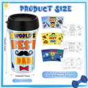 Set of 48 Father's Day DIY Color Your Own Cups 10 oz Coloring Cups Color Your Own Plastic Mugs for Adults Party Favors Crafts Home Activities Father Gifts