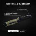 10" Fixed Blade Tactical Knives with Sheath and Clip, Stainless Steel Survival Hunting Bushcraft Full Tang Non-Slip Handle Knife for Camping, Hunting, Adventure, Outdoors, EDCMilitary Green