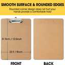 48 Pack Clipboards Bulk, Clip Boards 8.5x11 Standard Letter Size, Clipboards for Classroom, Wooden Clipboard