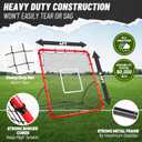 Heavy Duty Baseball Rebounder Net Pitchback Softball Pitchback
Bounce Pitch Back for Ground, Line Drive, Fly Ball Return Settings Solo Fielding Trainer, 4x4.5 FT