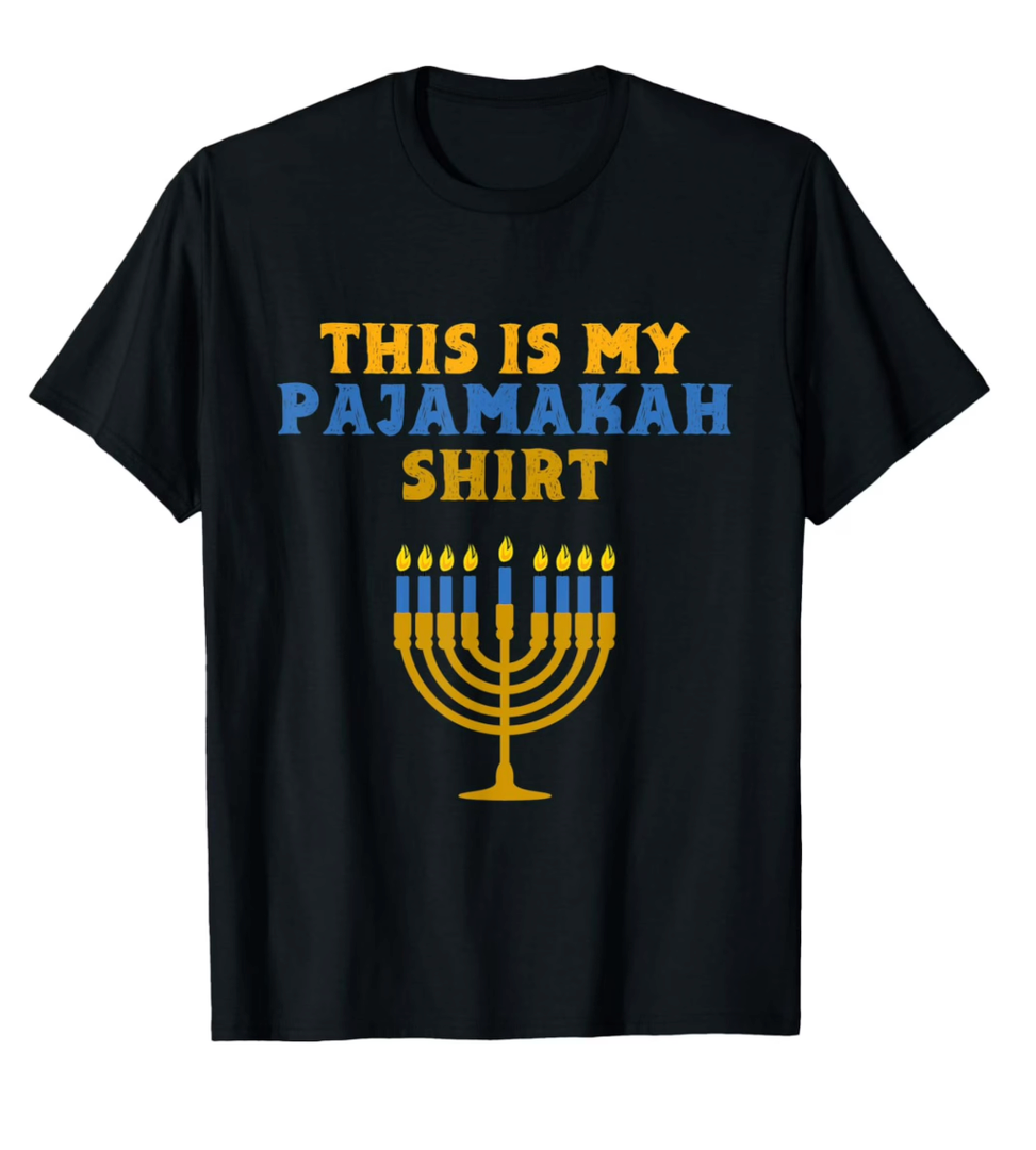 Funny Hanukkah Pajama - This is My Pajamakah Gift T-Shirt, L