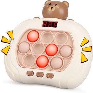 Blackma Fast Push Light Up Fidget Toys for Kids, Handheld Puzzle Game Sensory Toys, Christmas Toys Gifts for 3-12 Year Old Boys Girls (Bear)