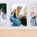 WOGOZAN Mini Picture Frame For Fujifilm instax Mini 13/12/11/SE/41/EVO Instant Camera and Polaroid 2.15 x 3.4 inches Film Photo, Can Be Used As Night Light Place 3 Photos