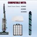 AZ4002 filter Compatible with shark detect pro/Shark Power Detect Upright Vacuum AZ4000 AZ4002 AZ4000C-2HEPA+4Foam&Felt Filters+1Cleaning Brush+4Odor Neutralizer Cartridge+1Main Brush (12pcs)