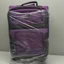 U.S. Traveler Lightweight Rolling 20" Carry On Luggage Softside Suitcase, Purple, 2 Wheel-1 Piece