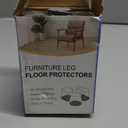 28Pcs Square Chair Leg Floor Protectors with Wrapped Felt Bottom, Silicone Chair Leg Protectors for Hardwood Floors, Chair Legs Cover Prevents Scratches & Reduce Noise (Clear L Fit 1.14"-1.42")