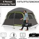 CAMPROS CP Upgraded 6/8 Person Camping Tents, Waterproof Windproof Family Tent with Larger Mesh Windows & Door, Double Layer, Easy Set Up, All-Season Dome Tent with Top Rainfly & Carry Bag