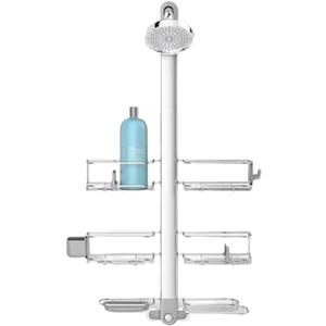 simplehuman Adjustable and Extendable Shower Caddy XL, Stainless Steel and Anodized Aluminum