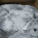 Hutha 8x10 Large Area Rugs for Living Room, Super Soft Fluffy Modern Bedroom Rug, Tie-Dyed Light Grey Indoor Shag Fuzzy Carpets for Girls Kids Nursery Room Home Decor