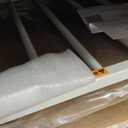 Babelio Baby Gate with Adjustable Cat Door,29-43" Auto Close Durable Pet door for Stairs,Doorways and House,Pressure Mounted,Easy Install,Effortless Walk Thru,White