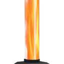 Wood Burning Patio Heater with Glass Viewing Window, Glass Tube, Fire Pits for Outside Wood Burning, Outdoor Fire Pit for Backyard, Patio