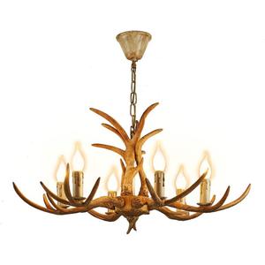 Gdrasuya10 6 Lights Antler Chandelier Light, Vintage Antler Chandelier,Rustic Farmhouse Chandelier Light Deer Horn Pendent Light Fixture for Living Room Dining Room Bedroom Christmas,Without Bulb