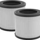 FULMINARE PU-P05 Air Purifier Replacement (2 Pack) Quiet Air Cleaner Filtering Out 99.97% 0.01 Microns, Smoke, Particles