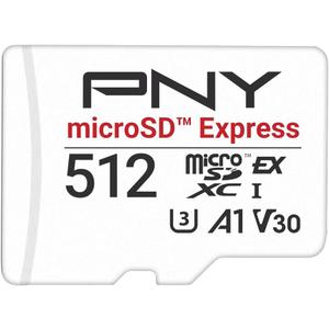 PNY microSD Express 512GB UHS-I U3 V30 A1 microSDXC Flash Memory Card, up to 890 Read & up to 810 Write, Ideal for microSD Express Compatible Devices Like Nintendo Switch 2