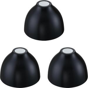 Industrial 6.5" Metal Drum Replacement Shades,1.6" Fitter Opening for Threaded Medium Base Socket,H5"*D6.5" Black Finish 3 Pack