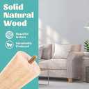 Txcucc 5" Round Solid Wood Furniture Leg Set of 4 MidCentury Modern Sofa Couch Bed Coffee Chair Desk Straight Feet Legs with PreDrilled 5/16(M8) Inch Bolt& Screws& Rubber Pads…