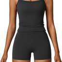 QBGJTD 1 Piece Workout fit For Women Tank Top Gym Yoga Active Wear Size S