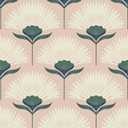 CiCiwind 17.3"393.7" Wallpaper Peel and Stick Pink Boho Wall Paper Floral Removable Self Adhesive Wallpaper for Bathroom Bedroom Laundry Room Papel Tapiz para Pared Wall Covering