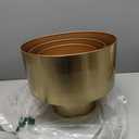 Unknown1 Gold Iron Glam Planter (Set of 3) 12 X 10round Modern Contemporary Round