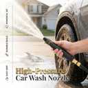 Home High-Pressure Car Wash Water Gun, 2026 Upgraded Car Wash Water Gun Garden Hose Sprayer, Adjustable Spray Patterns, for Watering Plants and Vegetables, and Car Washing (Pacifier Interface)