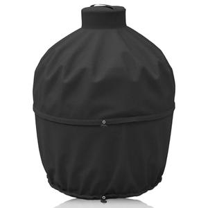 Grill Cover for Kamado Joe Big Joe 24 Inch Ceramic Charcoal Grill, Outdoor Waterproof Heavy Duty Adjustable Black Grill Cover for Extra Large Big Green Egg and Other Round Smokers, 37.8" Dia x 55.1" H
