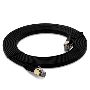 Triplett 10' Black Flat CAT7 28AWG Stranded SSTP Patch Cable (CAT7FL-10BK)