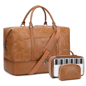 Weekender Bag, Large Travel Duffel Bag for Women, Carry on Overnight Bag with Shoe Compartment and Toiletry Bags