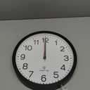 AKCISOT Atomic 10 Inch Wall Clock Analog Clocks for Indoor Kitchen, Battery Operated Clock for Bedroom Office Classroom Living Room(Black)