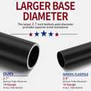 25FT Heavy Duty Flag Pole – Wind-Resistant Tapered Design, 2.7" Large Bottom Tube, Aluminum Residential Flagpole Kit with Solar Light, USA Flag, Complete Set, Great Gift Choice